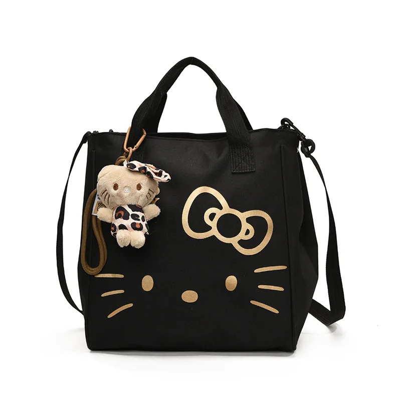 

Sanrio Hello Kitty Printed Nylon Shoulder Bag for Women Girl Lightweight Crossbody Purse Portable Luxury Designer Bag
