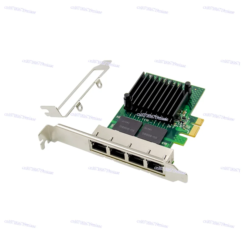 I350 Quad Port Gigabit Ethernet PCIe Network Card - 4 RJ45 Ports, No Disk, High-Performance LAN Adapter