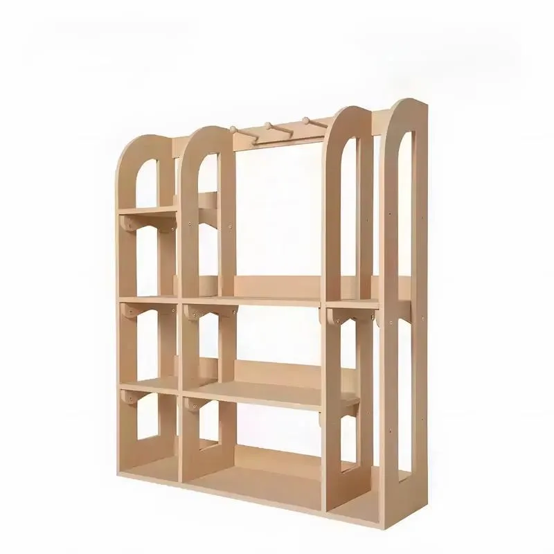 Multifunctional Wooden Storage Rack for Home Gym Pilates Yoga Mats Foam Rollers Durable Eco Friendly Fitness Equipment
