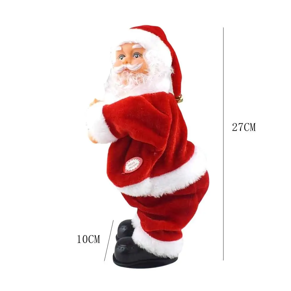 Funny Standing Santa Claus Decorations Electric with Music Xmas Tree Ornament Santa Claus Twerking Figurine Gifts