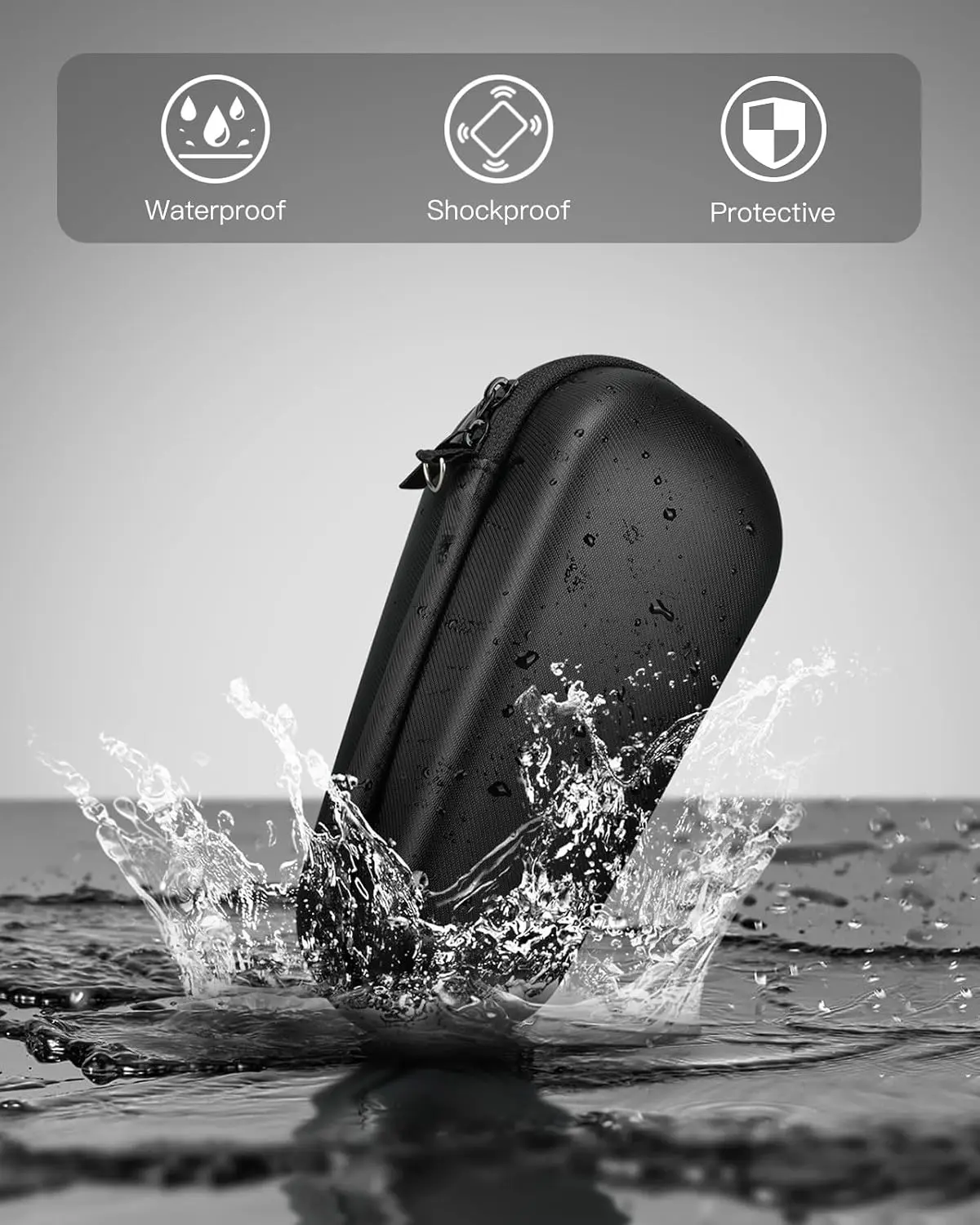 Yinke Wasserdichte & Stoßfeste Hülle für Braun Series 5 und Weitere Elektrorasierer, Reise-Schutzhülle Aufbewahrungstasche (Nur Hülle) – Detail 4