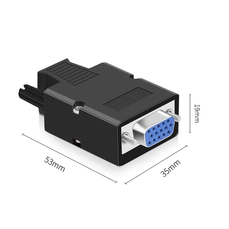 Junta sin soldadura VGA DB15 3 + 6/3 + 9, tipo de bloqueo, 3 filas de 15 agujas, conector macho y hembra, Terminal para proyector de Monitor de