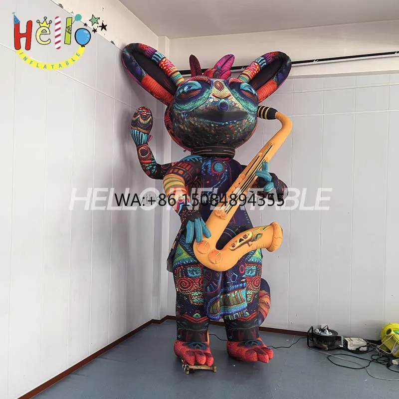 A Creative Inflatable Doll Featuring a 4-meter-tall Aztec/Maya Ancient Civilization Style and Modern Music Culture