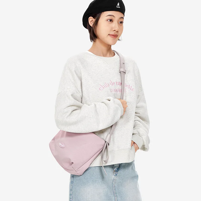 Fashion Shoulder Bag Women Korean Pink Underarm Crossbody Bags for Women Casual Satchels Wide Strap Canvas Chest Bag Handbag