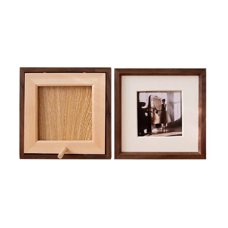 Square Solid Wood Picture Frame Mortise and Tenon High-grade Black Walnut Wedding Large Size 5-17in Photo Frames Wall Home Decor
