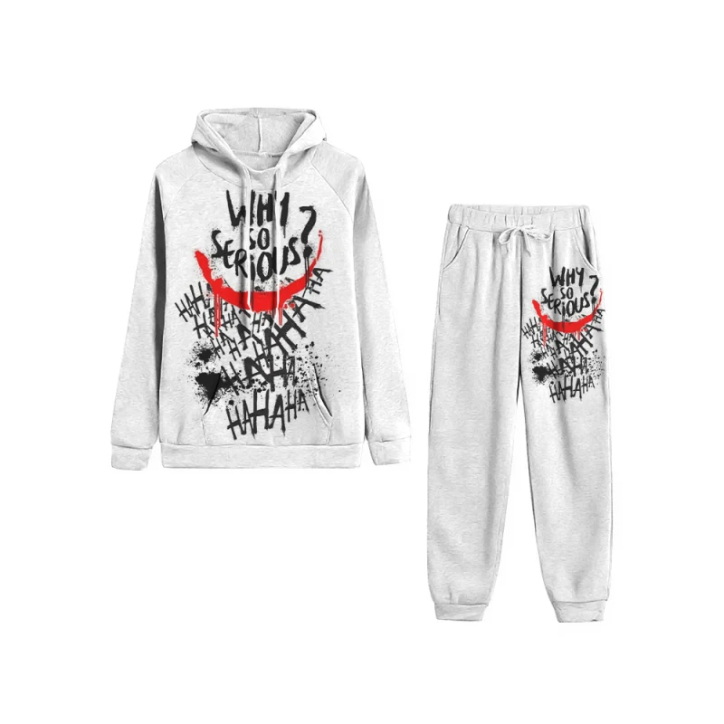 Joker 3D Printed Set Hoodie And Trousers Autumn/Winter Men's Set Sweatshirt And Trouser Set Comfortable Casual Sweatshirt Set