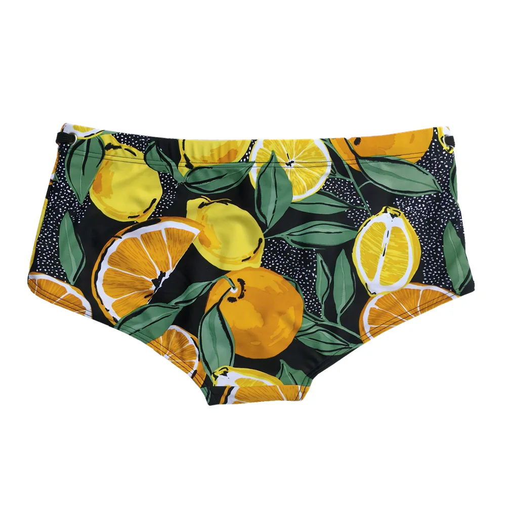 Mens Swimwear Swimsuits Swim Boxer Briefs Bikini Surfing Board Shorts Trunks Orange Print Pouch Water Sport Panties Beach Shorts - view 4