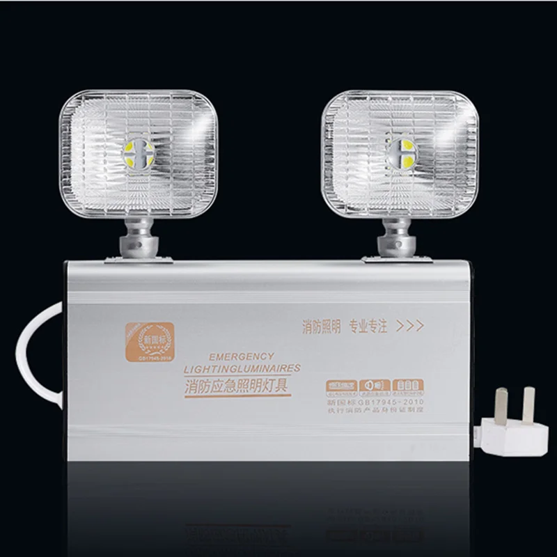 Imagem -04 - Fire Emergency Led Light Wall Mounted Lamp Todo o Corpo de Alumínio Cabeça Dupla Iluminação de Emergência Passageway Corredor ac 200240v