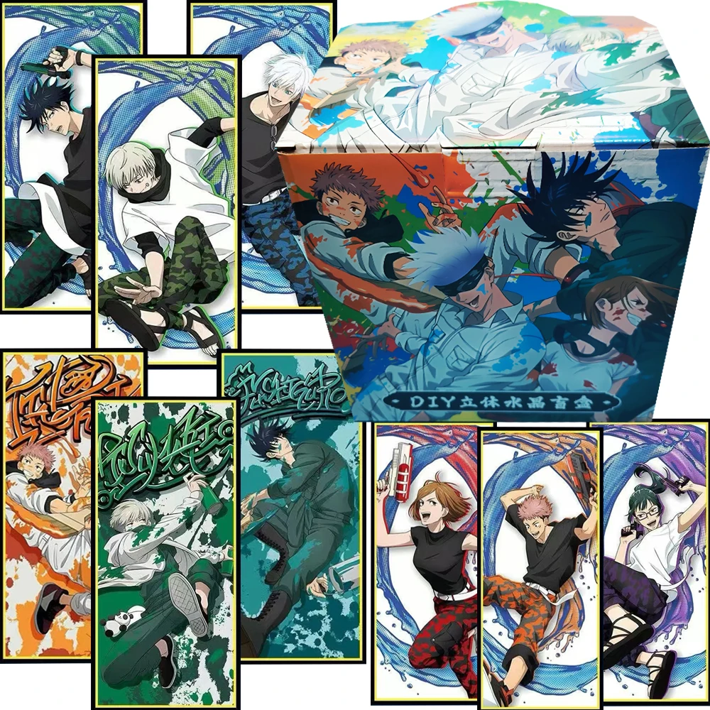 

Jujutsu Kaisen Fashion Colorful 3D Painting Cards Kugisaki Nobara Itadori Yuji Exquisite Anime Peripheral Collection Cards Gifts