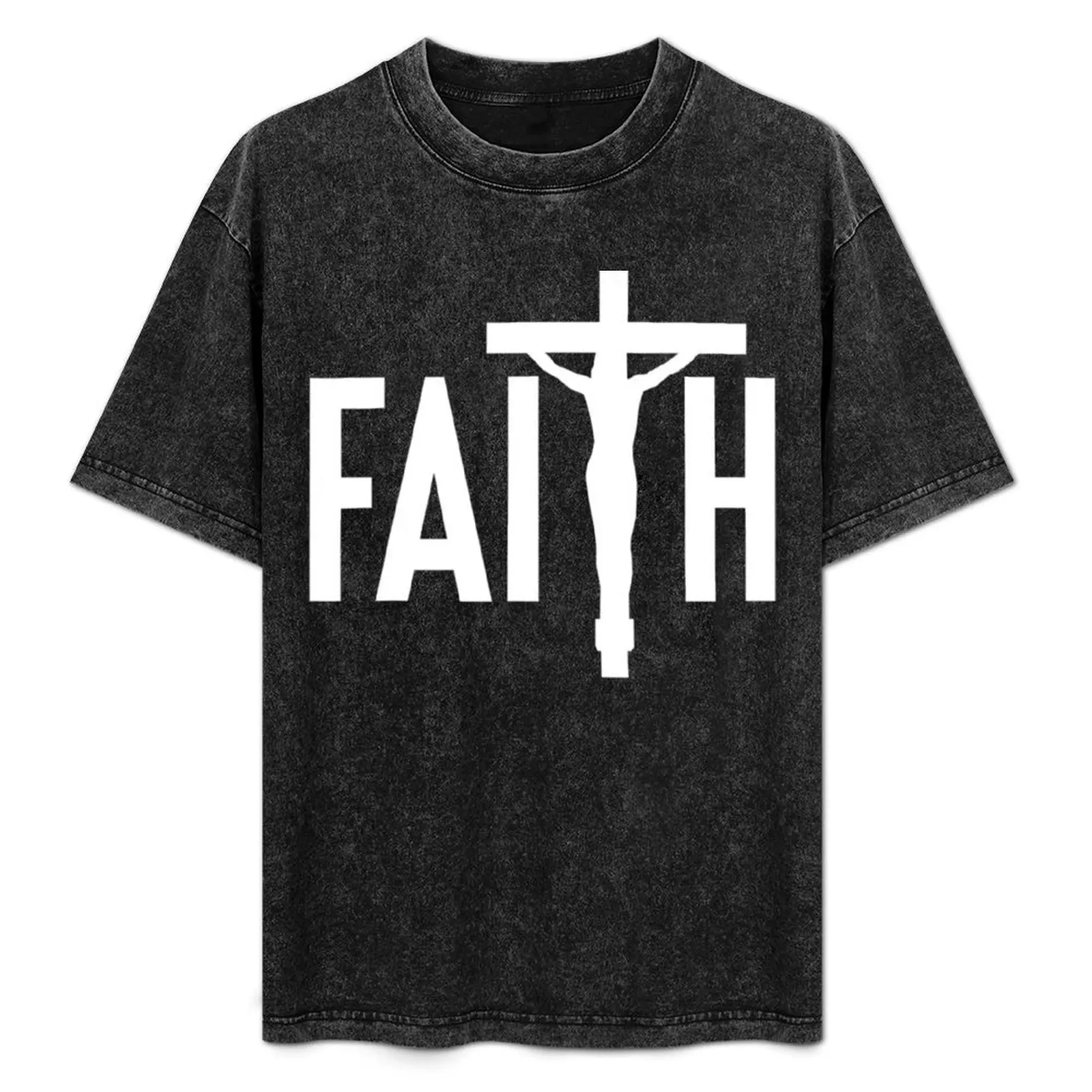 

Faith Jesus Cross Crucifix Christian Catholic T-Shirt Lightweight Gym Training T-Shirt