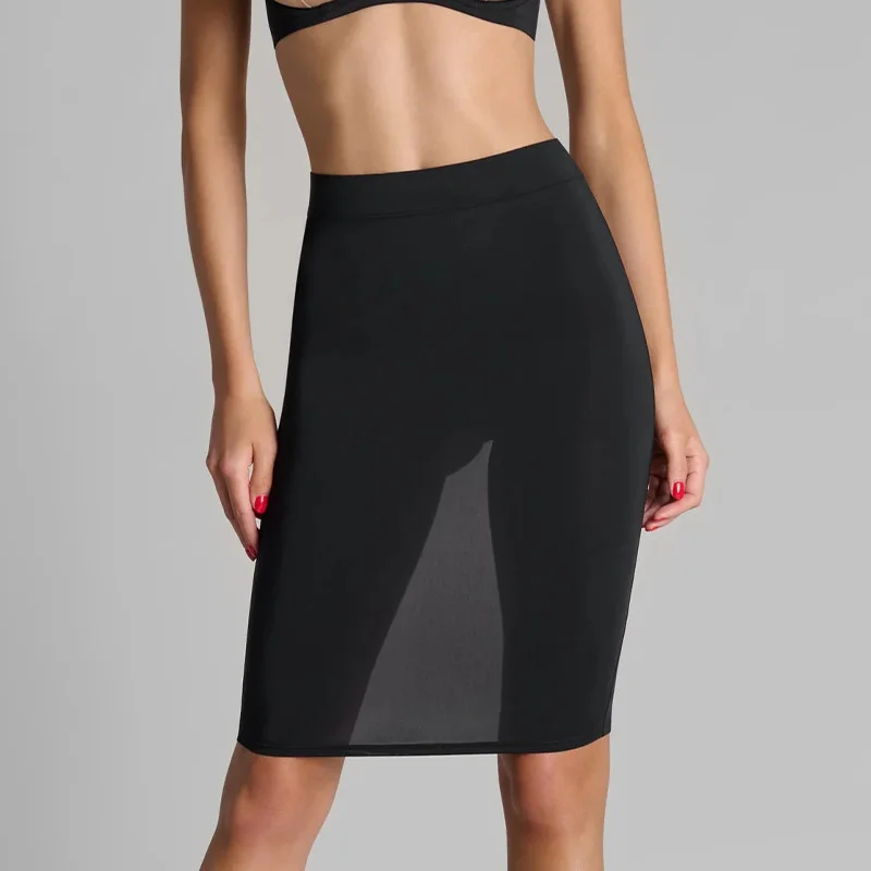 Rear Mesh See Through Wrap Skirt With Sexy Elasticity And Seductive Charm Beautiful Buttocks Short Skirt Woman Underwear Sexy