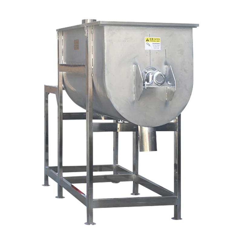 

Horizontal industrial large powder particle seasoning mixer, stainless steel