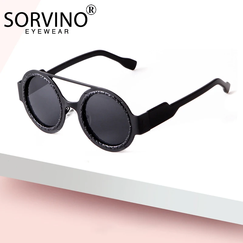 2023 Vintage Retro Round Sunglasses Women Men Luxury Brand Sun Glasses Fashion Metal Wide Legs Frame Eyeglasses Male UV400 Lady