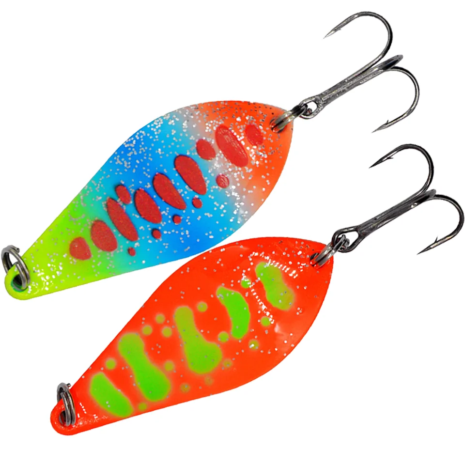 Spinning Fishing Bait 68mm 15g Fishing Spoon Trout Lure  Fishing Lure Fishing Wobblers Spinner Bait Sequin Hard Bait