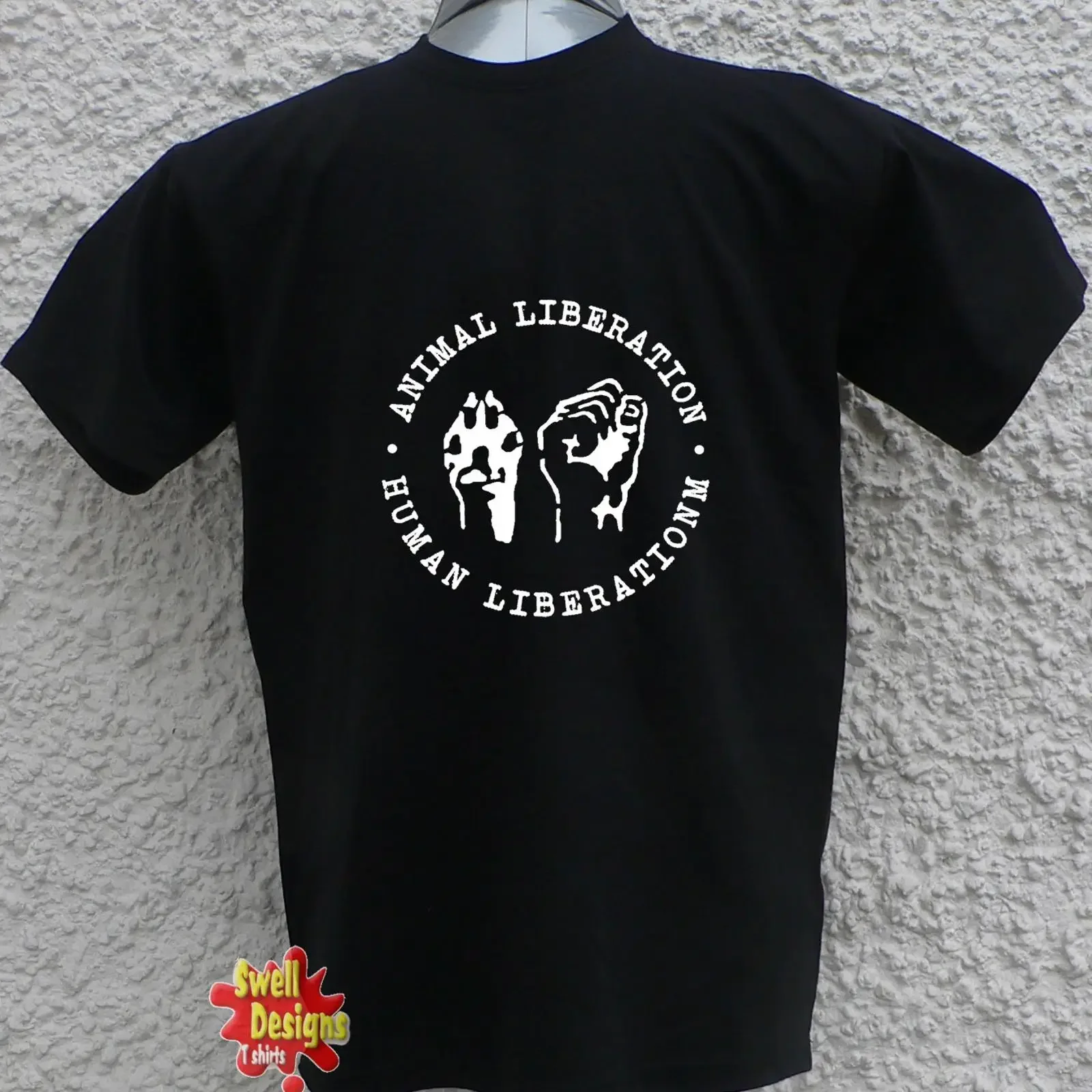Animal Liberation Human Rights Vegetarian T Shirt All Sizes vintage Washed Versatile homme graphic streetwear Unisex