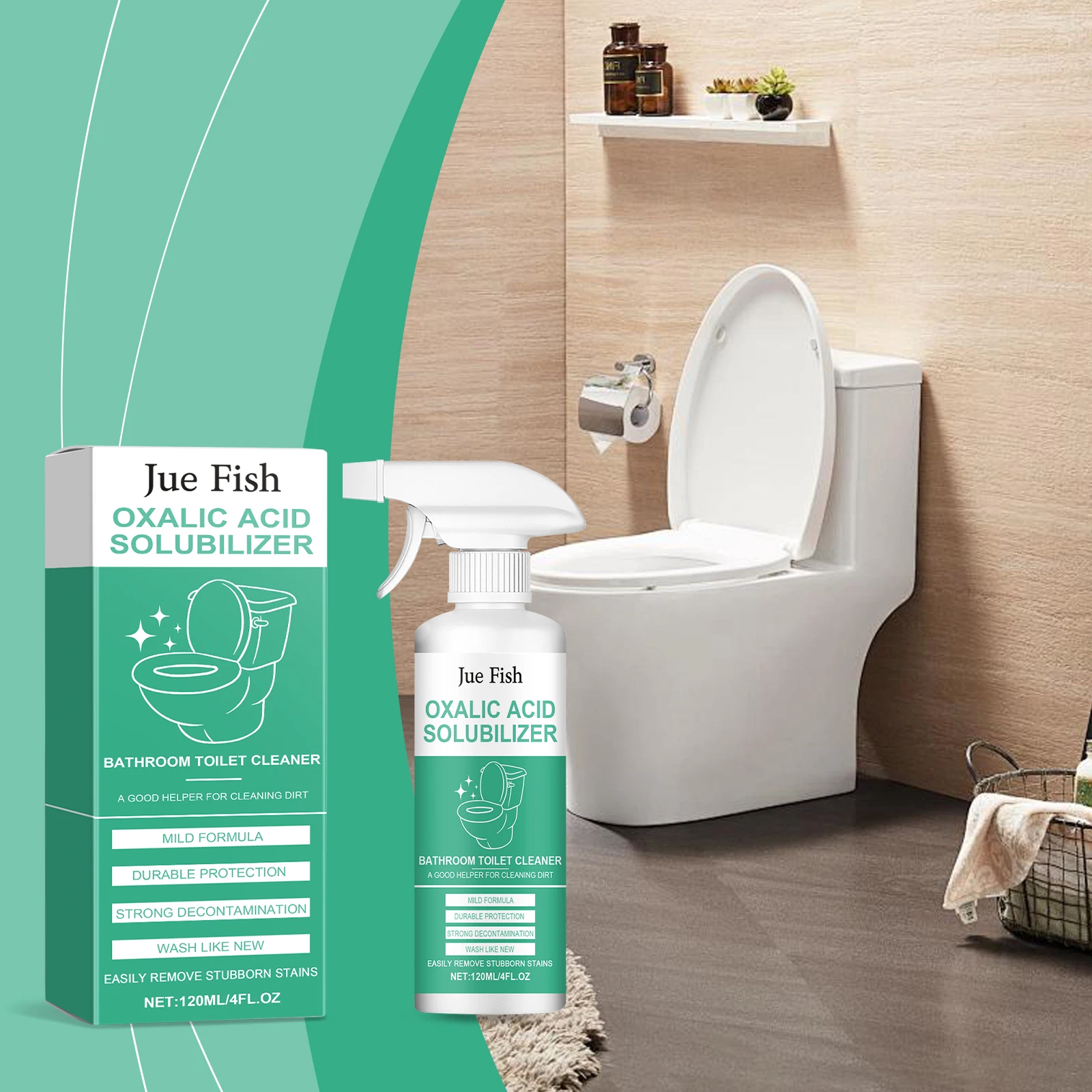 Household Toilet & Surface Cleaner, Multi-use for Toilet, Tiles and Cement Floors