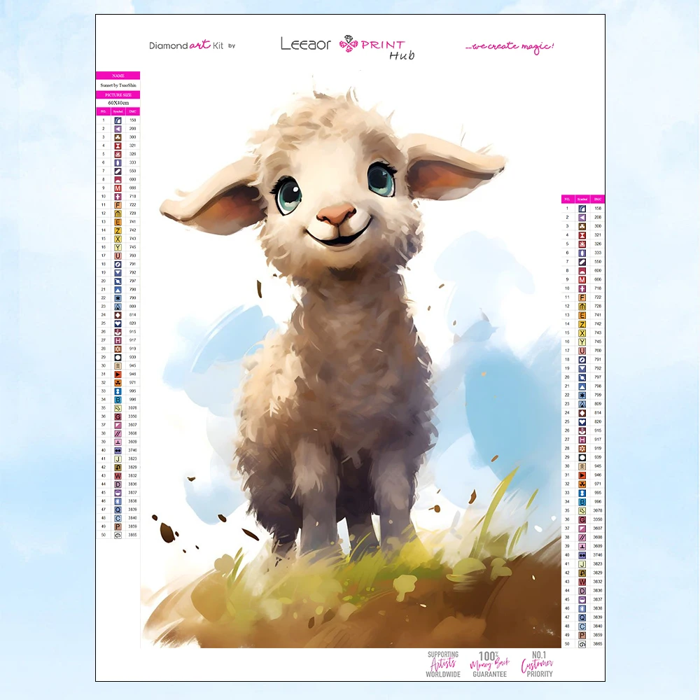 

Алмазная живопись 5D «сделай сам», новинка 2023, мультяшная мозаика с милой овечкой, вышивка, полный семейный набор для вышивки крестиком, подарки для домашнего декора