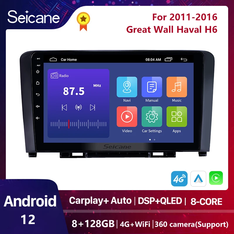 

Автомагнитола Seicane 2GB RAM Android 10,0 для Great Wall Haval H6 2011-2016 2.5D экран Поддержка Carplay GPS IPS