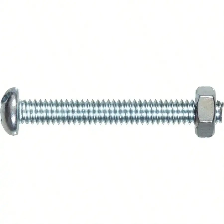 Hillman Group 7737 Round Combo Screw With Nut, 1/4-Inchx 3-Inch, 3-Pack
