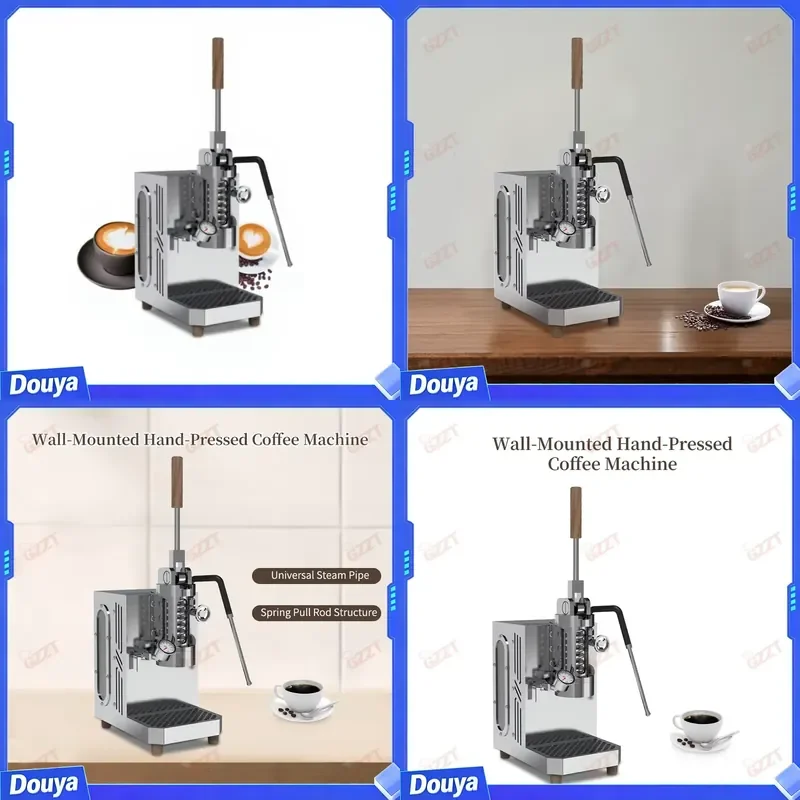 Built-in Spring 58mm Commercial Extraction Head Hand Pull Espresso Machine Manual Espresso Maker Variable Pressure Extraction