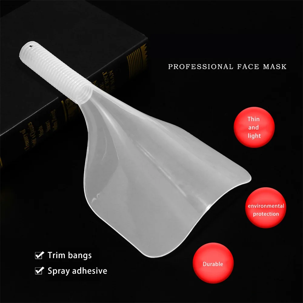 Barber Clear Plastic Hairspray Face Shield Hair Cut Pads Hair Salon Hairdressing Water Proof Spray Shields for Face Eyes Protect image 2