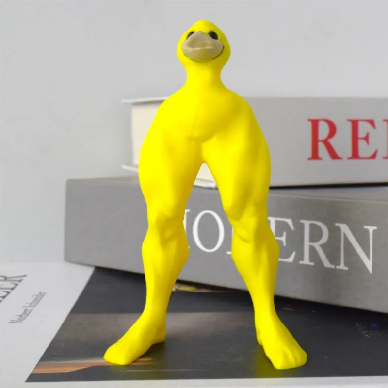 Mini 3D Printing Yellow Standing Duck Ornament Simulation Funny Duck Desktop Ornament Home Indoor Decoration Creative Trend Toy