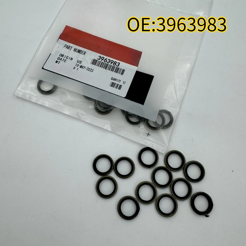 

For 3963983 12mm Banjo Bolt Seals Fuel Line Sealing Washer For Cummins 12V 24V 5.9