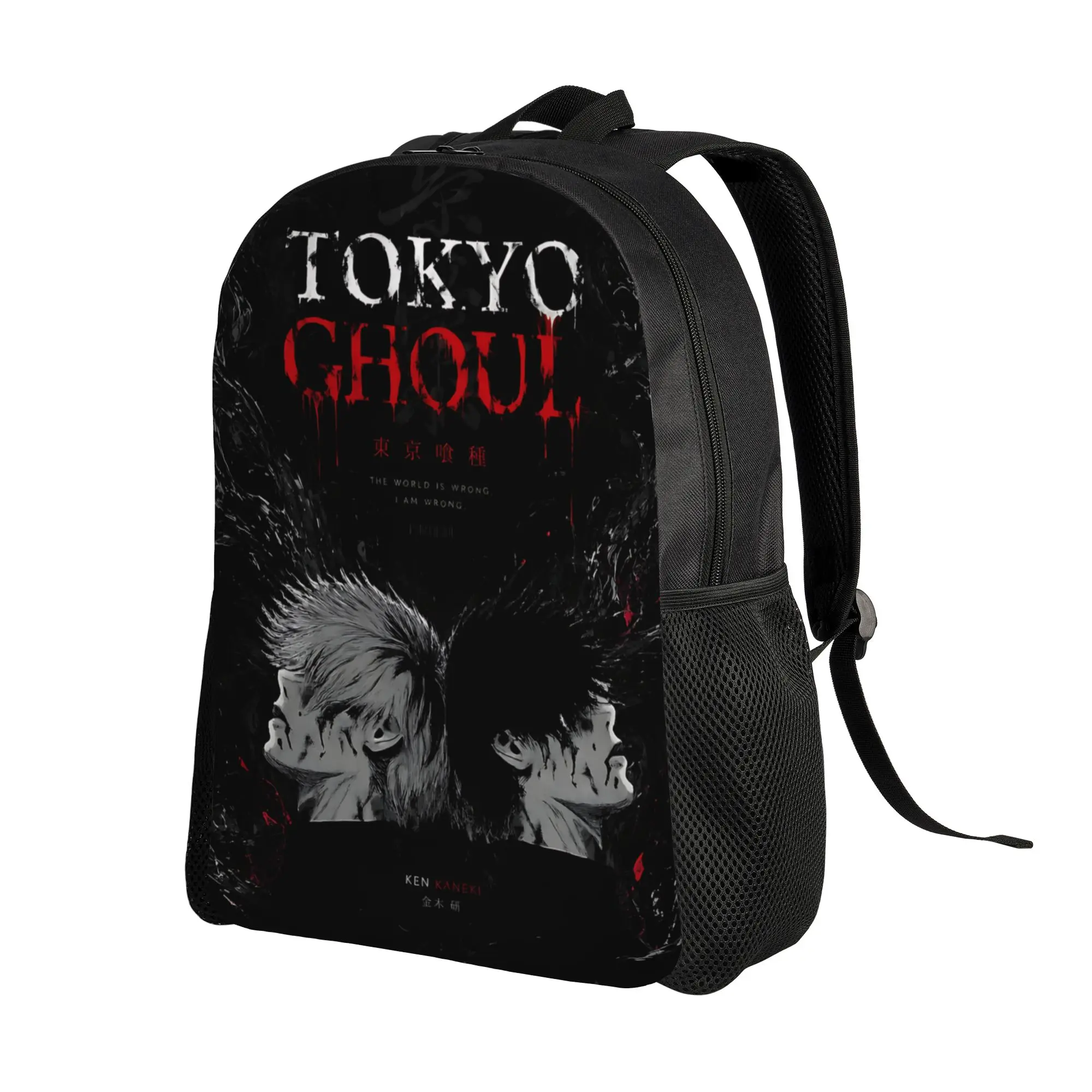 Fashion Halloween Tokyo Ghoul Kaneki Backpacks Its Bag  mochila Camping Zipper Closure Rucksack