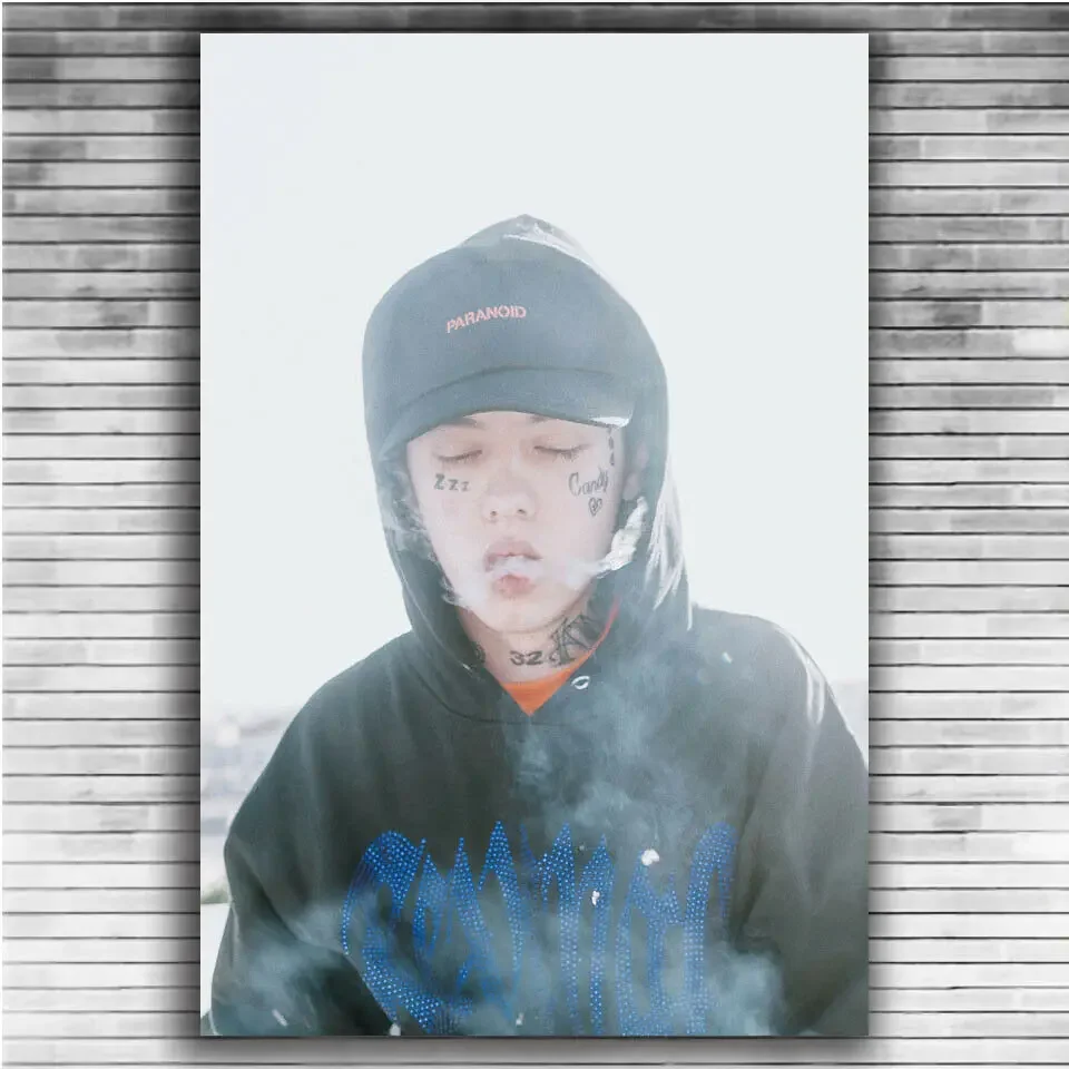 リル・ザン・ラップ・ヒップホップ・ミュージック・スター・シンガー 2 シルク生地壁ポスターアート装飾ステッカー明る​​い