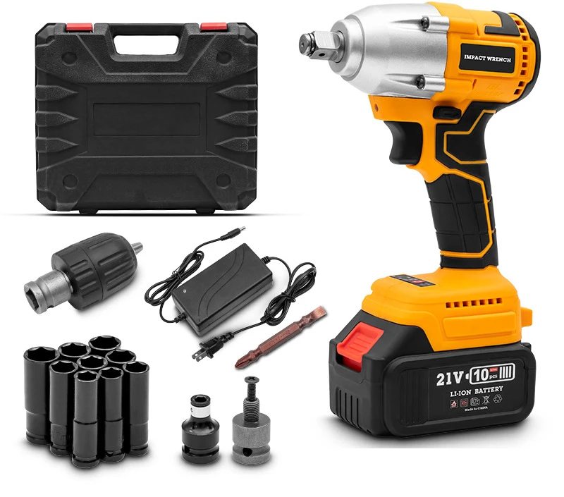 

330N.m Brushless 21V Max Cordless Torque Wrench 2000mAh Battery Tool Set Hand Driver Electric Power Impact Wrench NEW