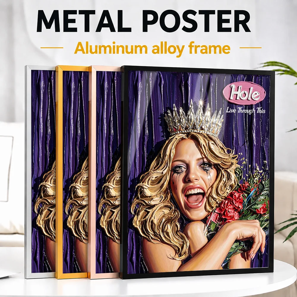 Hole Live Through This Album Cover Framed Metal Poster Personalized Rock Tribute Wall Art Ideal For Room Or Vinyl Collectors