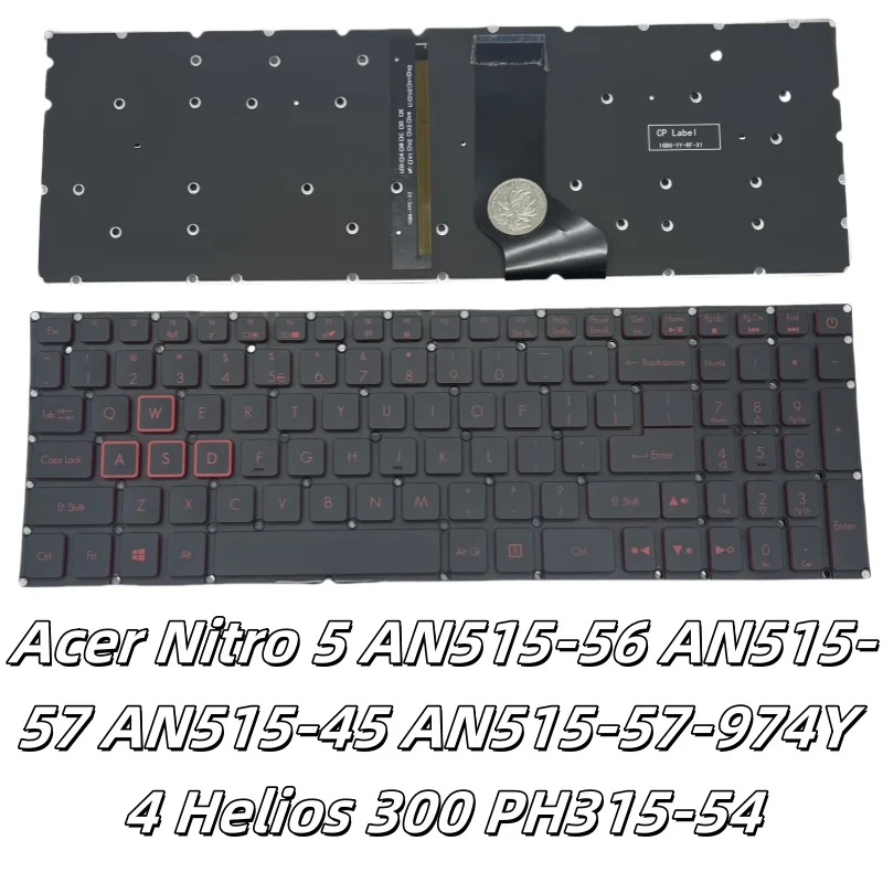 US backlit laptop keyboard for Acer Nitro 5 AN515-51 AN515-52 AN515-53 AN515-41 AN515-42 AN515-31-56 N16C7 N17C1 N17C7