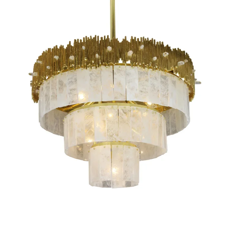 Postmodern luxury atmosphere villa hall lamp high-end creative natural water