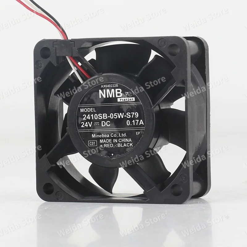 NMB 24V 0.17A AC EC 6CM 6025 60X60X25MM printing machine copier High air volume Silent 2410SB-05W-S79V cooling fan
