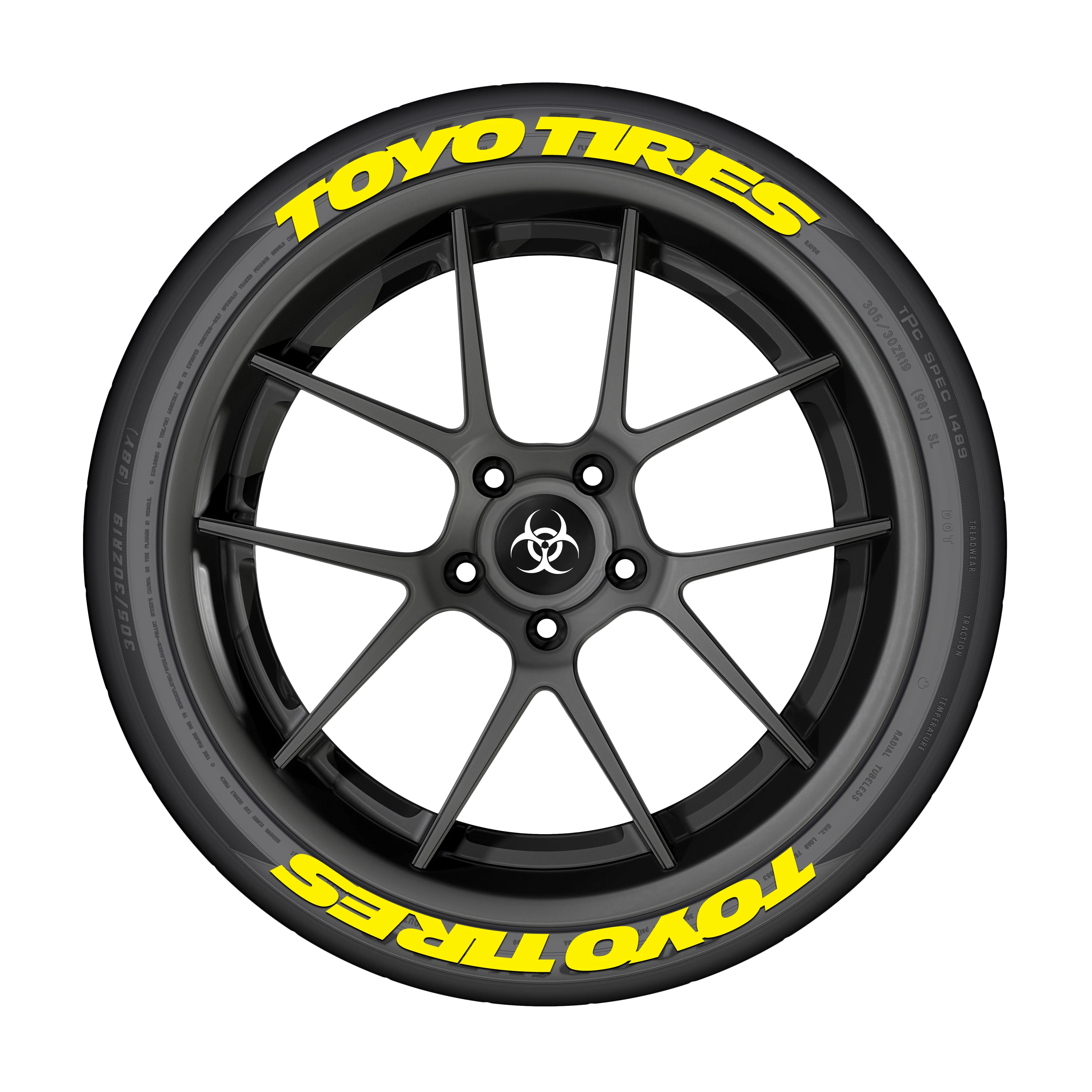 4 Sets For 4 Wheels Letters Tire Car Stickers Universal 3D Auto Motorcycle Water proof Decals Styling In-One-Piece Stickers