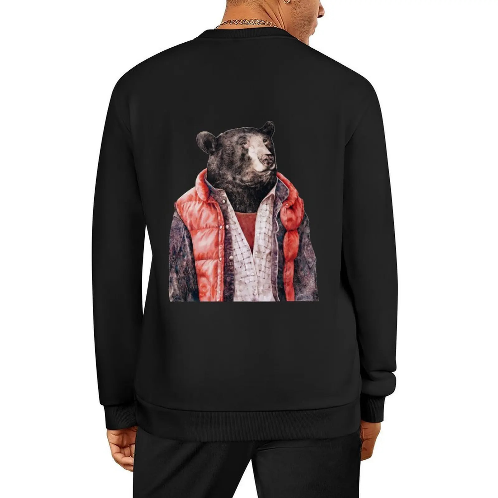 

Black Bear Pullover men's clothing anime clothes autumn tracksuit men men's sweatshirt