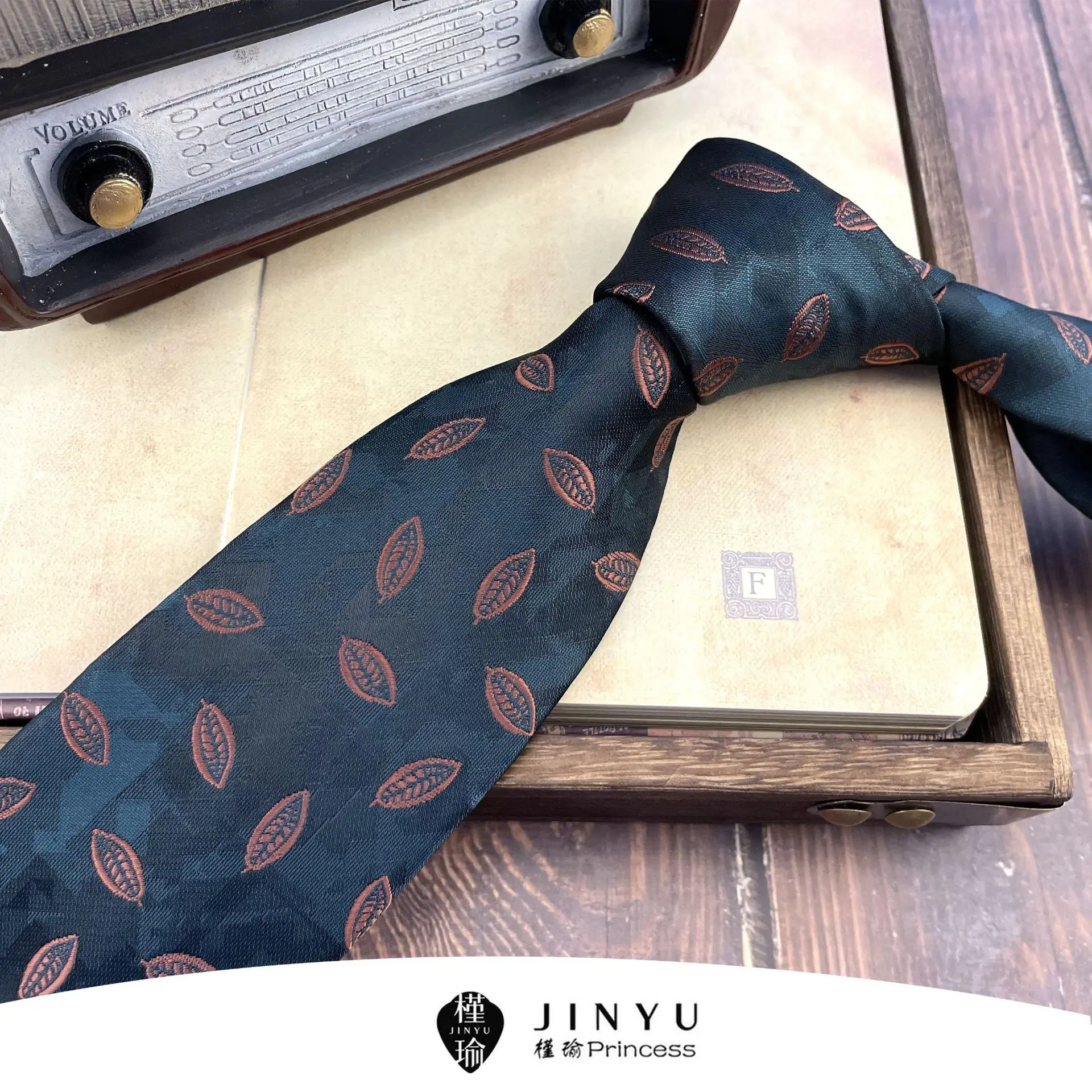 8CM Tie Men's Retro Floral Striped Leaf Pattern Ties Neck Wear Formal Professional Business Fashion Casual British Tide Neckties