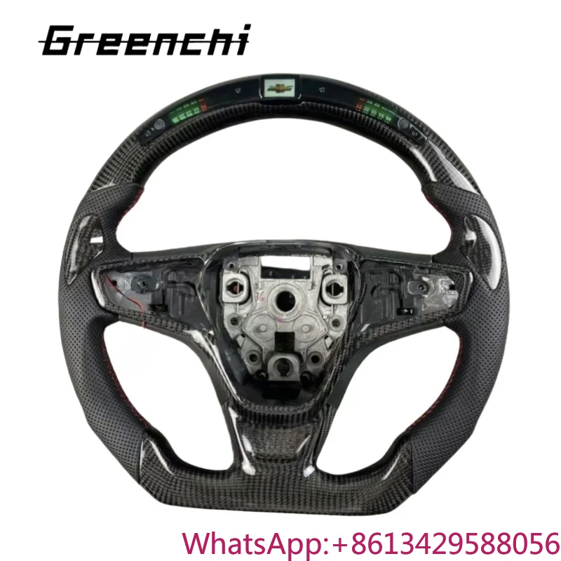 

For Chevrolet Malibu XL Equinox MONZA Carbon Fiber Steering Wheel Upgrade, Customization Upgrade, Leather Steering Wheel
