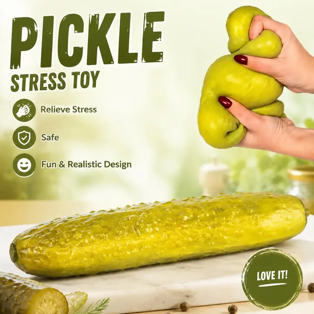 Jumbo Pickle Squishy Stress Relief Set Jumbo Pickle Squishy Big Cucumber Squeeze Slow Rising Squeeze Stress Relief for Adults