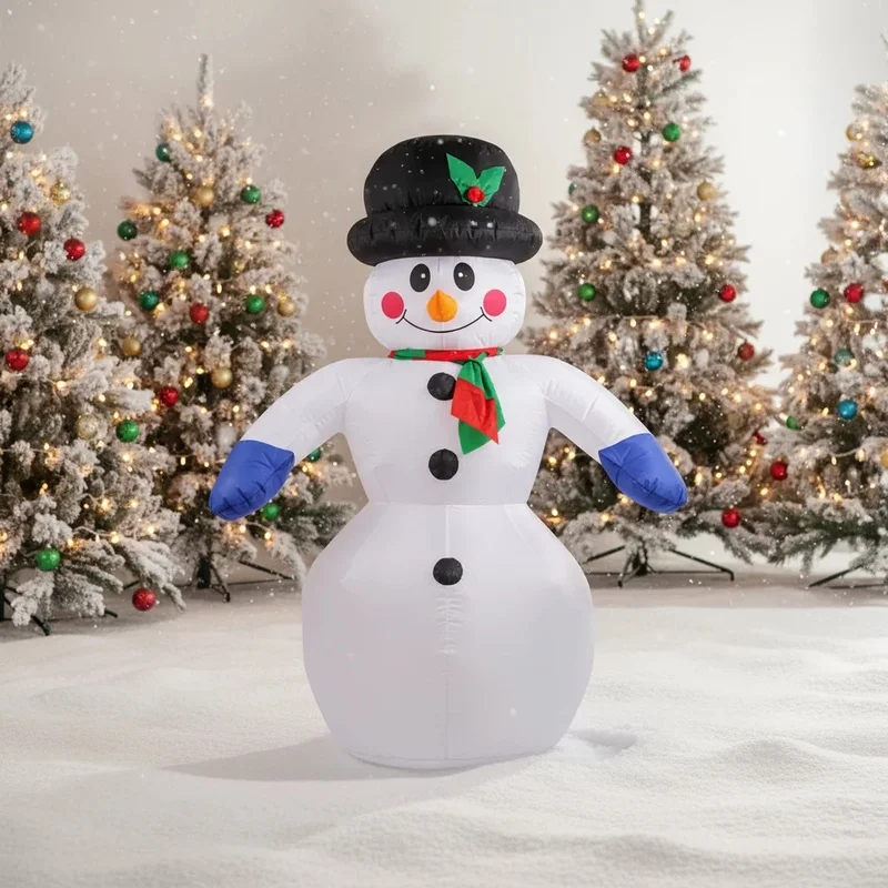 2.4M Inflatable Snowman Air Model Christmas Decoration Prop for Custom Yard Mall Outdoor Holiday Display and Festival Decor