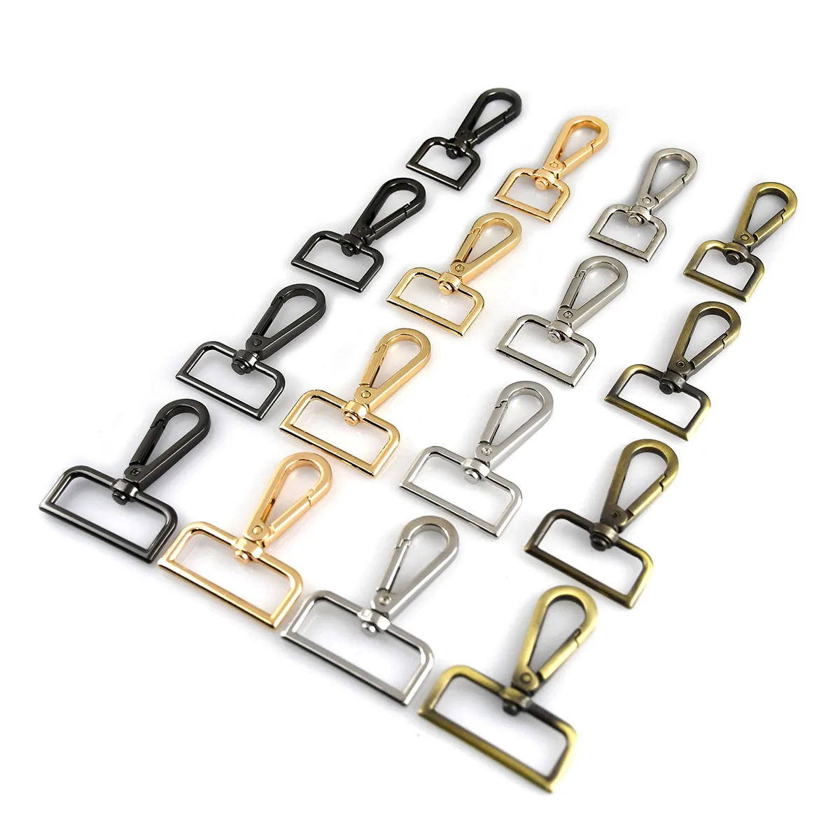 1pcs Metal Swivel Eye Snap Hook Trigger Clasps Clips for Leather Craft Bag Strap Belt Webbing Keychain Hooks 4 Sizes