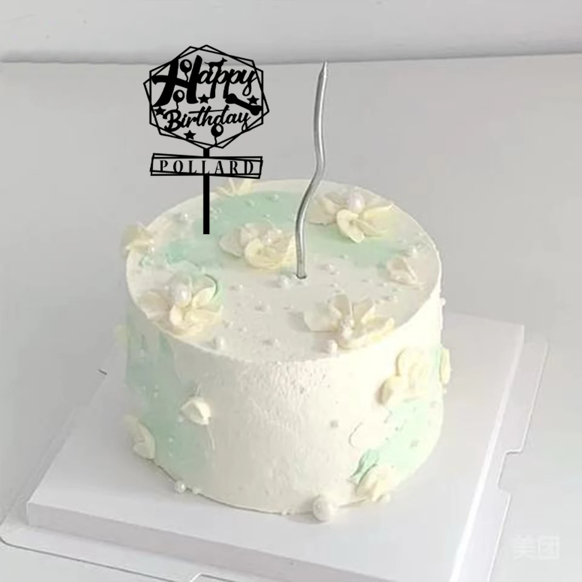 1PC Affordable Happy birthday wishes with star patterns Customized Name Cake Sign Cake Ornaments Unique Birthday Party Décor