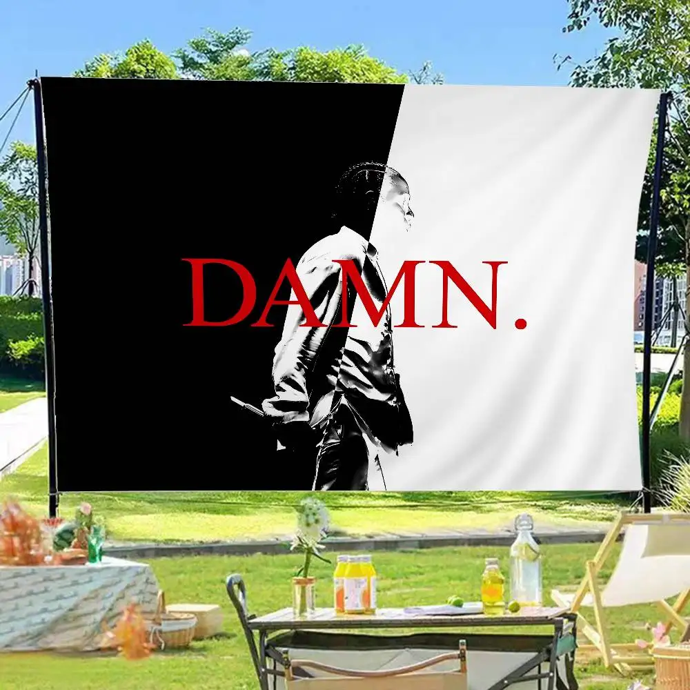 Rapper K-Kendrick L-Lamar Banner Art Printing Japanese Wall Flag Anime Wall Hanging Home Decor