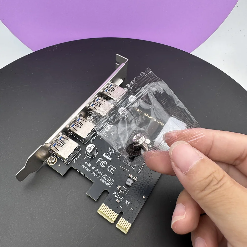 PCI-E إلى USB 3.0 HUB PCI Express محول بطاقة التوسعة 4 منافذ 5 جيجابت في الثانية سرعة USB 3 0 PCI E PCIe Express 1x لسطح المكتب
