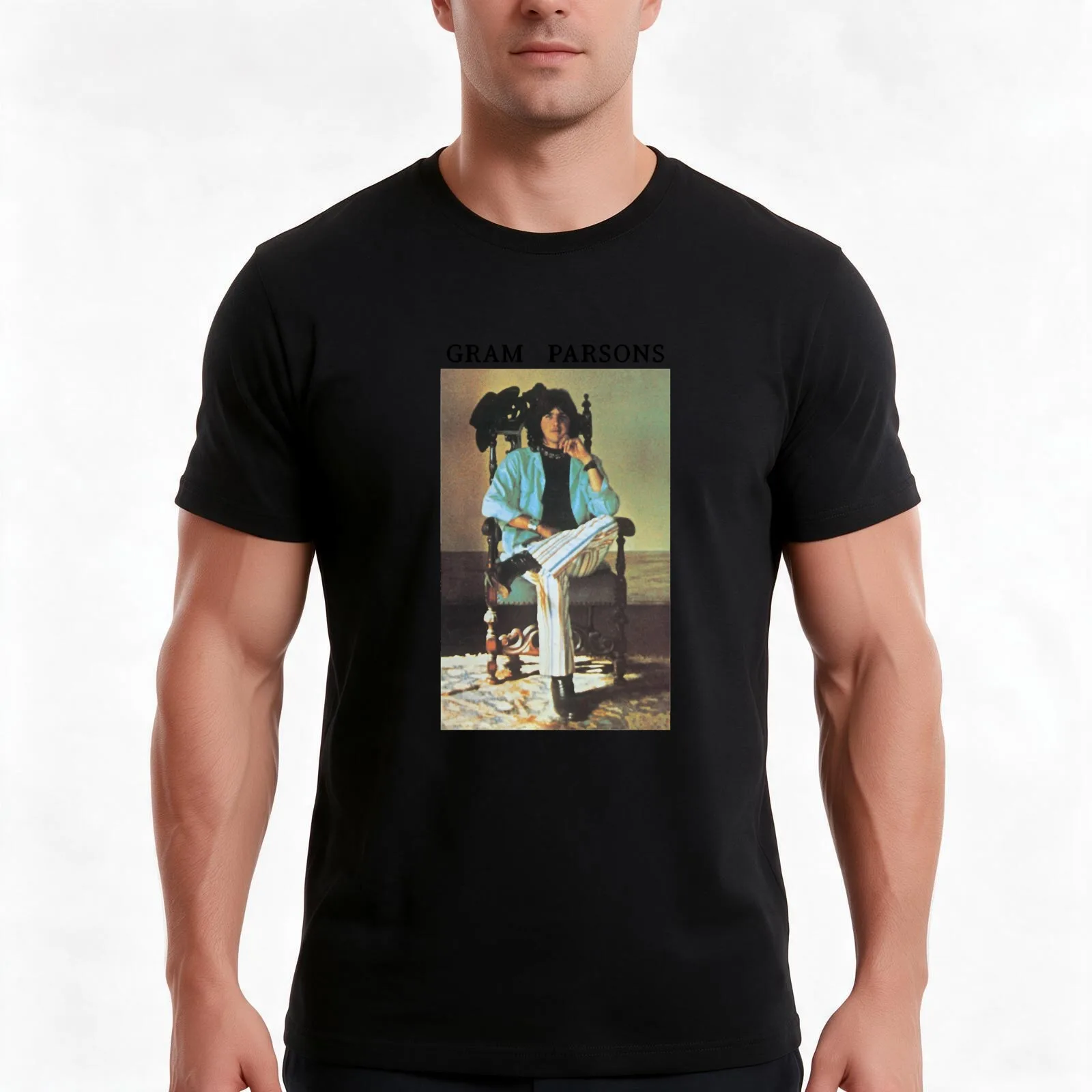 Gram The Parsons Lemonheads Backyard Replica GP Design T-Shirt Summer Casual Cotton Tee Oversized Streetwear Tops 100% Cotton