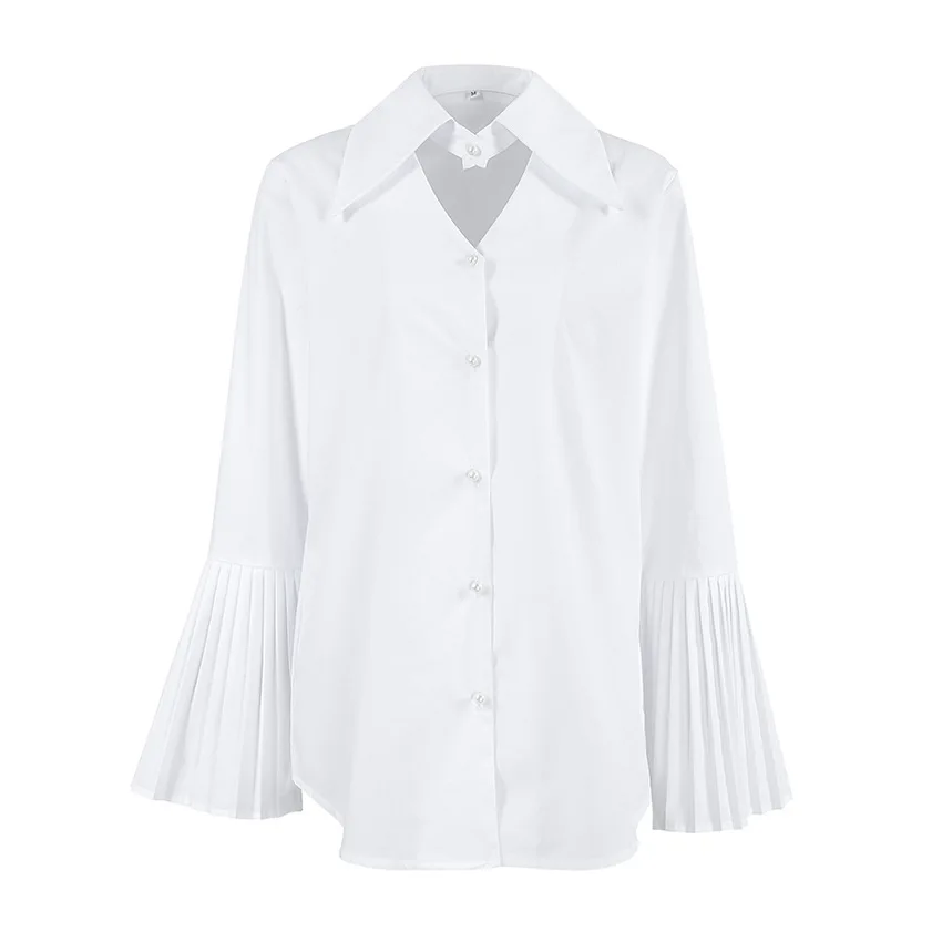

2025 spring temperament French design shirt women's shirt with pure cotton white shirt 1183