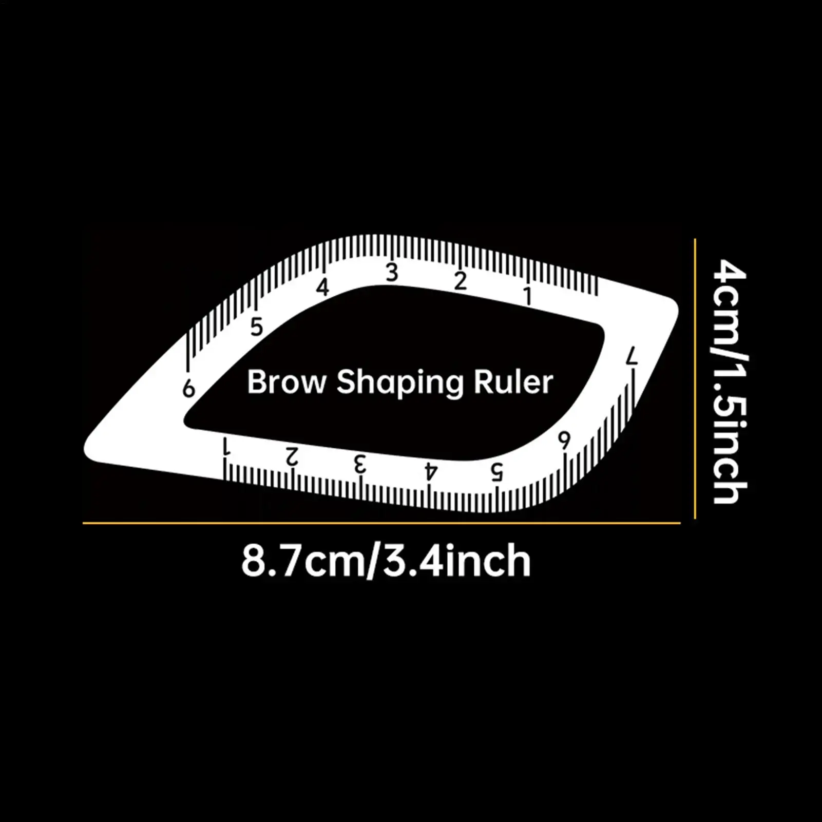 눈썹 매핑 도구 휴대용 재사용 가능한 아크릴 눈썹 쉐이퍼 눈썹 모양 측정 도구 메이크업 데이트를 위한 눈썹 그리기 보조 도구