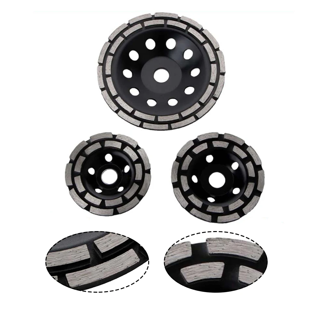 

1set Grinding Disc Double Row Grinding Wheel Electric Grinding Accessories Stone Cut 115/125/180mm Workshop Equipment Power Tool