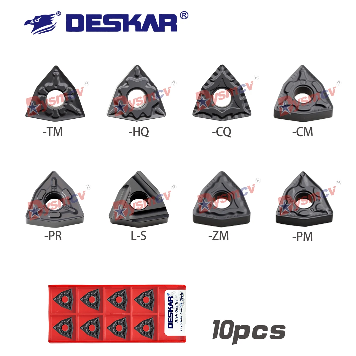 DESKAR CNC الدائرة الخارجية تحول شفرات WNMG080404/080408/080412-TM CQ R-S LF9118 أدوات مخرطة معالجة الصلب الأسود عالية الجودة