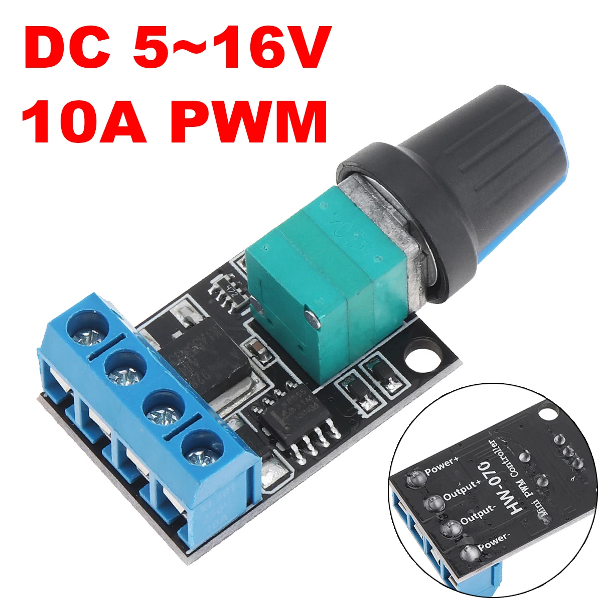 10A Voltage Regulator PWM DC 5-16V Motor Speed Controller Stepless Speed Regulator LED Dimmer Power Controller Motor Governor